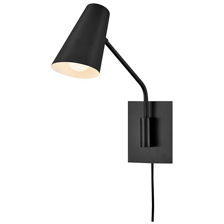Image 2 Hinkley Interior Bray Medium Swing Arm Single Light Sconce 5.5" Black more views
