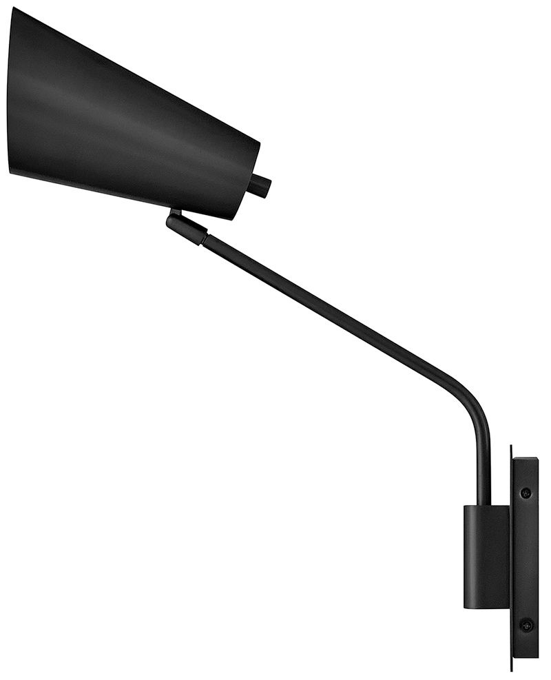 Hinkley Interior Bray Medium Swing Arm Single Light Sconce 5.5" Black