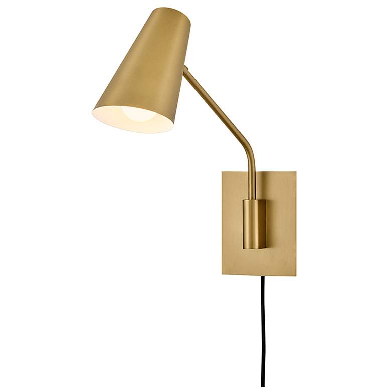 Image 2 Hinkley Interior Bray Medium Swing Arm Single Sconce 5.5" Lacquered Br more views