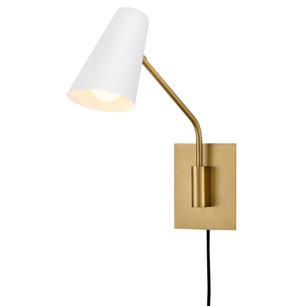 Image 2 Hinkley Interior Bray Medium Swing Arm Single Sconce 5.5" Lacquered Brass more views
