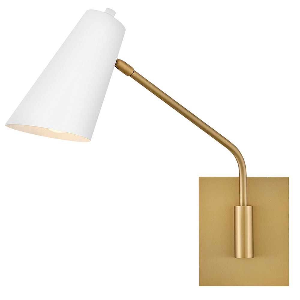 Image 6 Hinkley Interior Bray Medium Swing Arm Single Sconce 5.5" Lacquered Brass more views