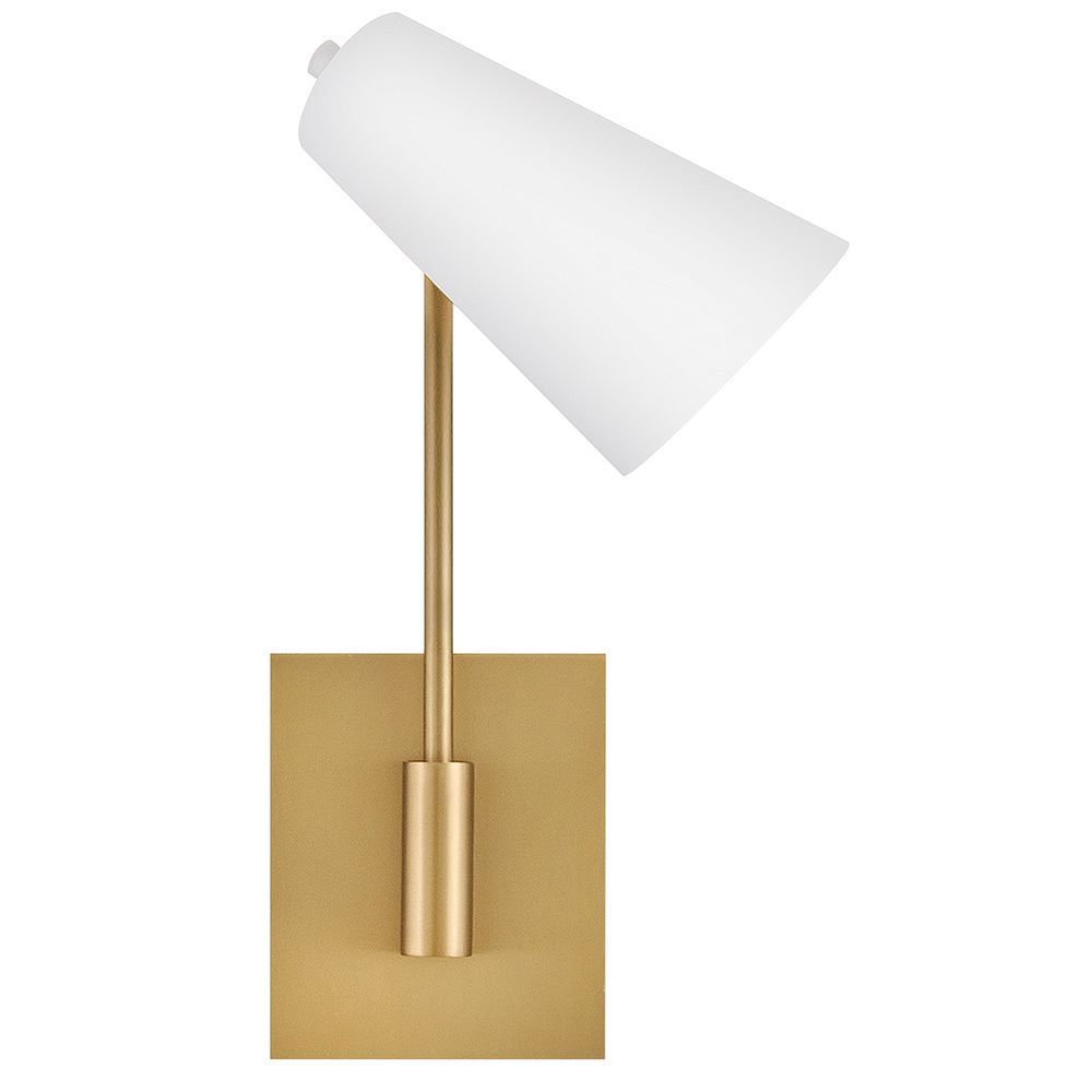 Image 7 Hinkley Interior Bray Medium Swing Arm Single Sconce 5.5" Lacquered Brass more views