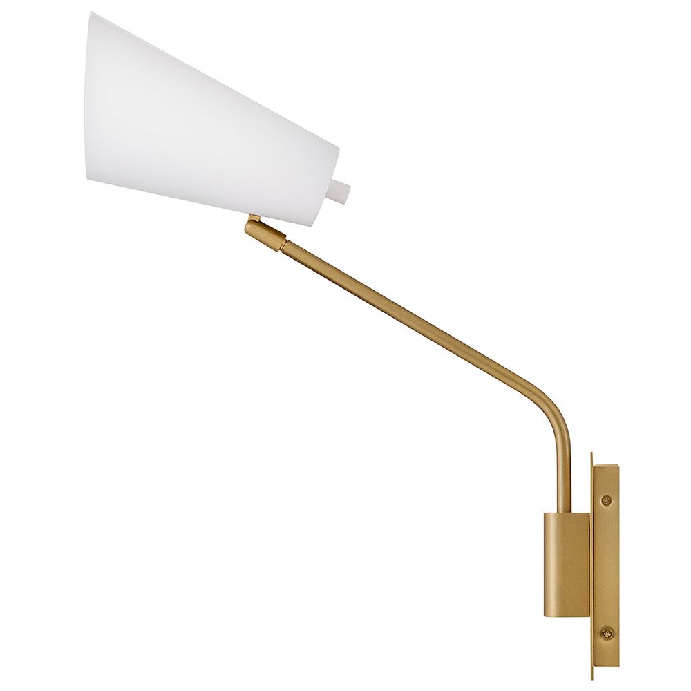 Hinkley Interior Bray Medium Swing Arm Single Sconce 5.5" Lacquered Brass