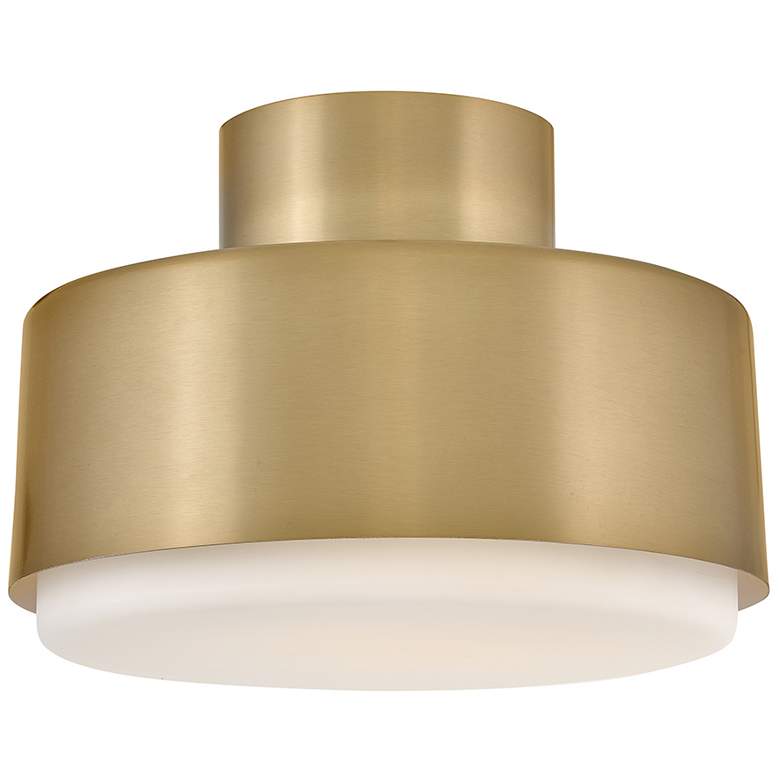 Image 1 Hinkley Interior Cedric Small Semi-Flush Mount 13" Lacquered Brass