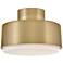 Hinkley Interior Cedric Small Semi-Flush Mount 13" Lacquered Brass