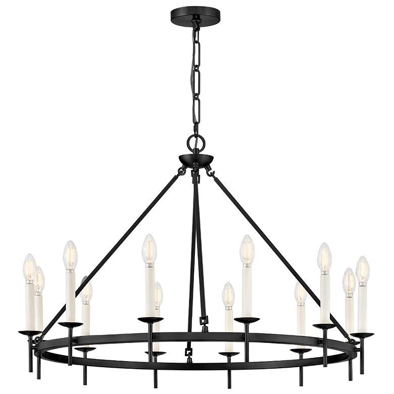 Image 1 Hinkley Interior Copley Large Ring Chandelier 36" Black