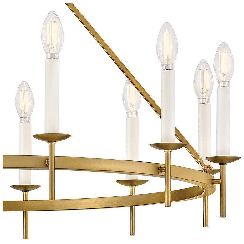 Image 3 Hinkley Interior Copley Large Ring Chandelier 36" Lacquered Brass more views