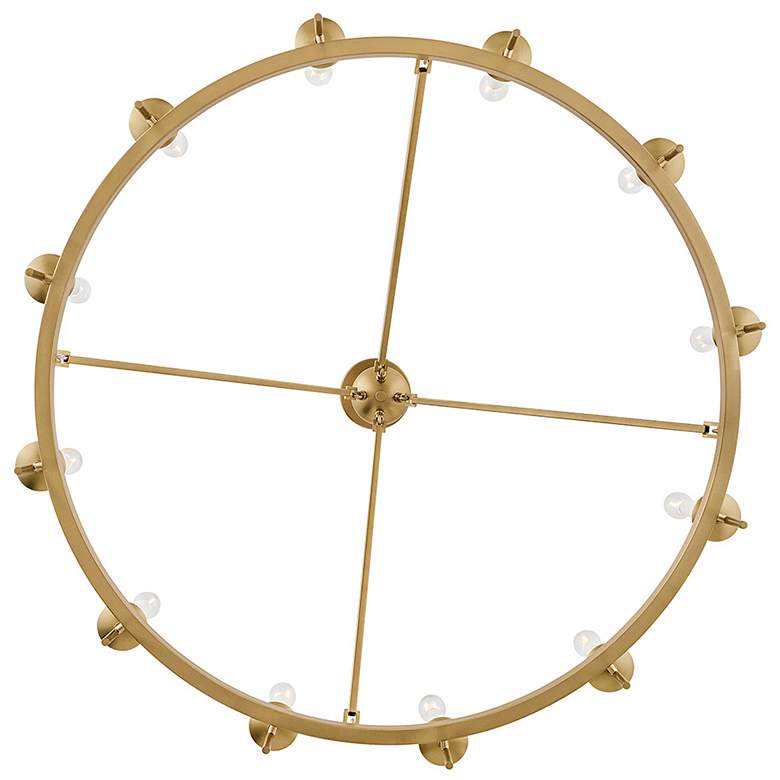 Image 6 Hinkley Interior Copley Large Ring Chandelier 36" Lacquered Brass more views