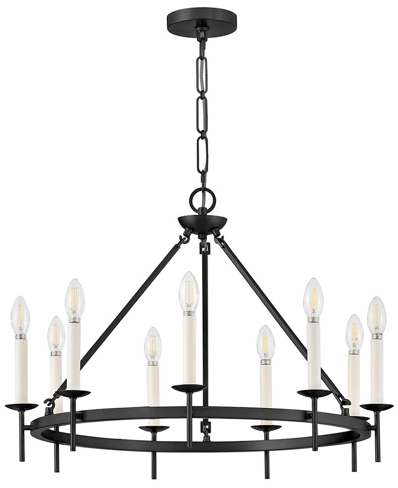 Image 2 Hinkley Interior Copley Medium Ring Chandelier 27.75" Black more views