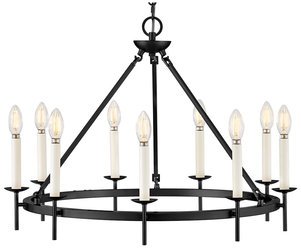 Image 3 Hinkley Interior Copley Medium Ring Chandelier 27.75" Black more views