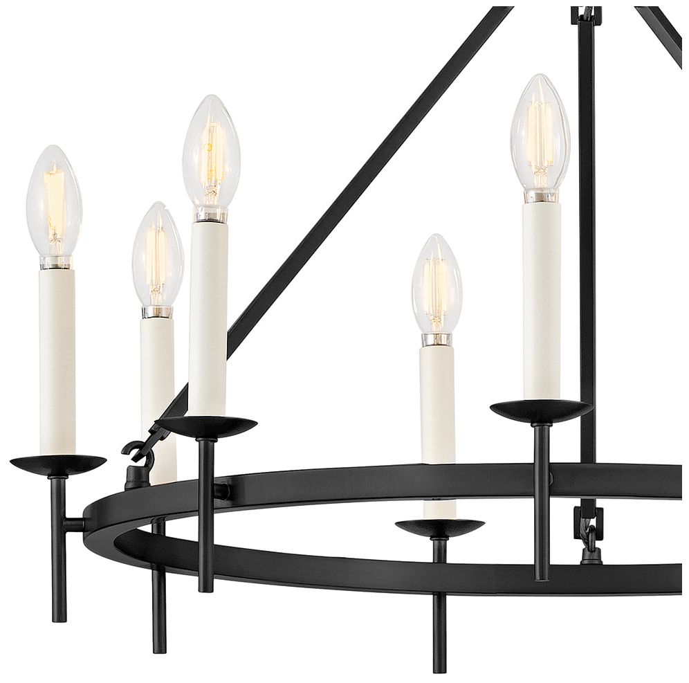 Image 4 Hinkley Interior Copley Medium Ring Chandelier 27.75" Black more views