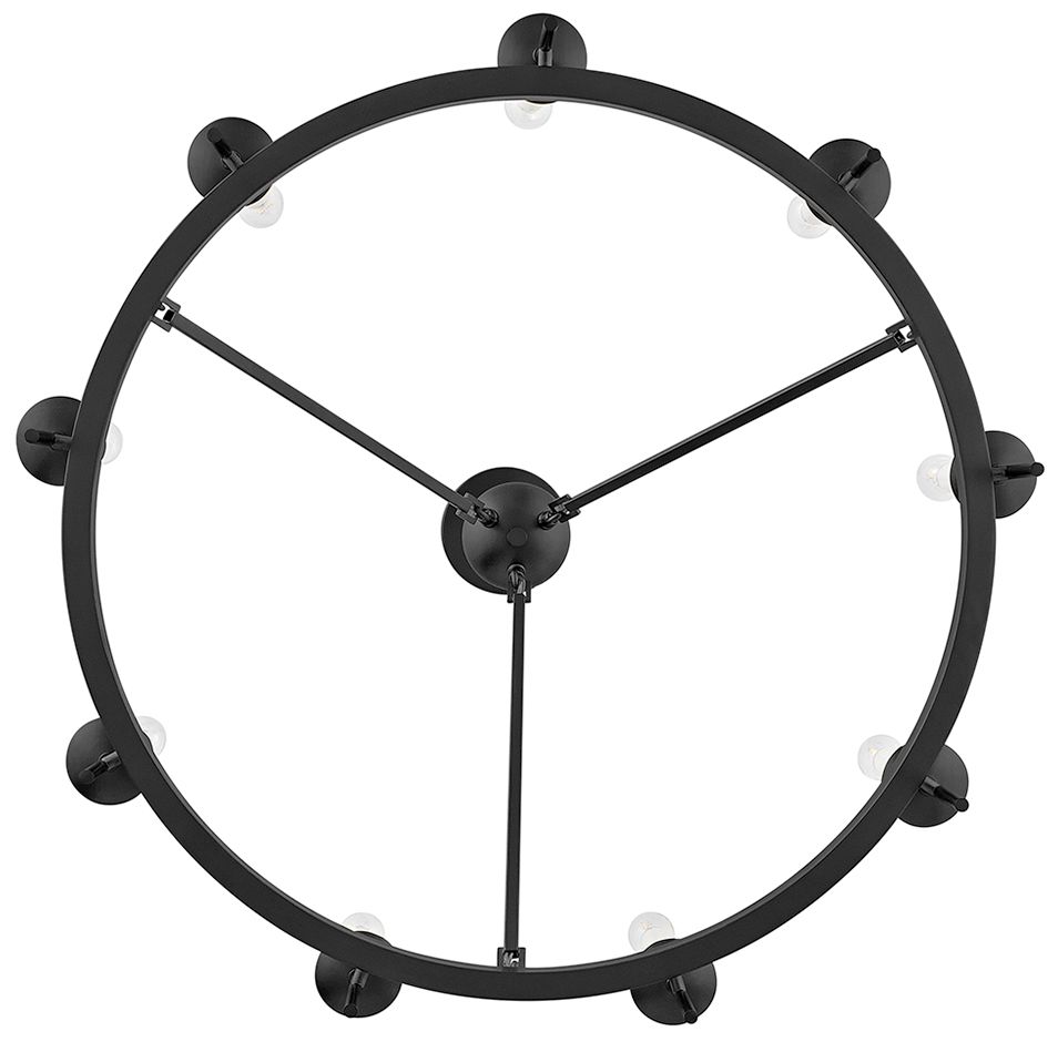 Image 6 Hinkley Interior Copley Medium Ring Chandelier 27.75" Black more views