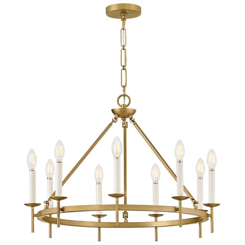 Image 1 Hinkley Interior Copley Medium Ring Chandelier 27.75" Lacquered Brass