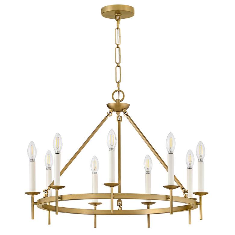Image 2 Hinkley Interior Copley Medium Ring Chandelier 27.75" Lacquered Brass more views