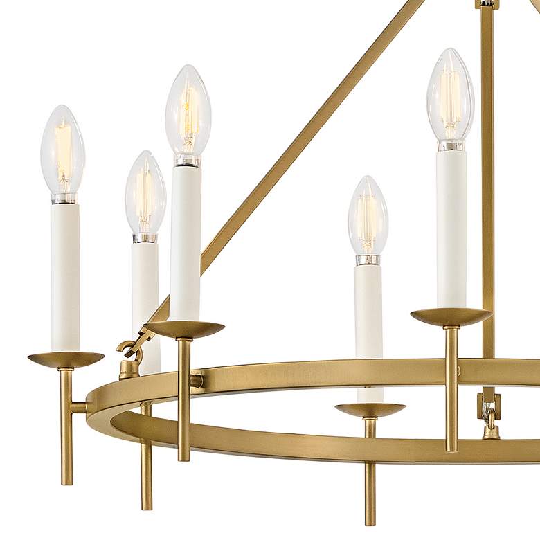 Image 3 Hinkley Interior Copley Medium Ring Chandelier 27.75" Lacquered Brass more views
