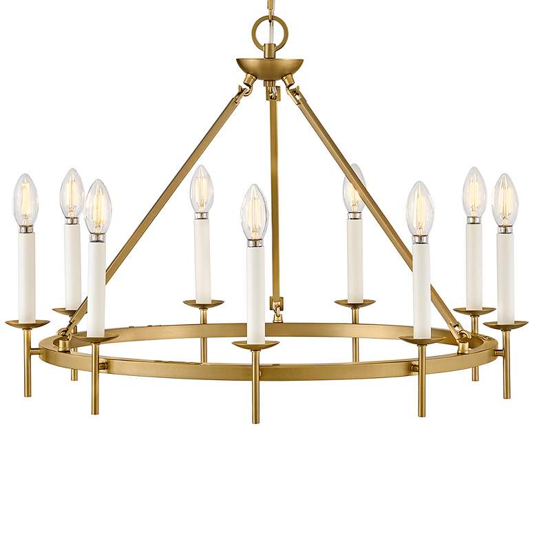 Image 4 Hinkley Interior Copley Medium Ring Chandelier 27.75" Lacquered Brass more views