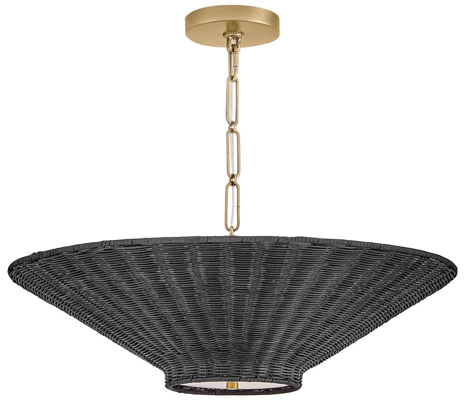 Image 2 Hinkley Interior Delia Small Convertible Chandelier 23.5" Lacquered Brass more views