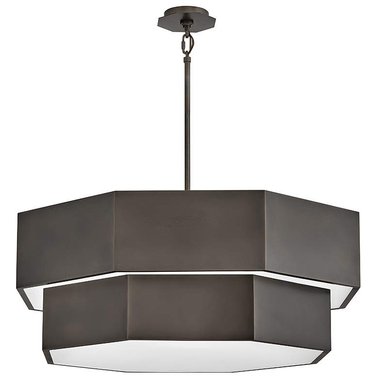 Image 2 Hinkley Interior Facet Medium Convertible Chandelier 38" Black Oxide more views