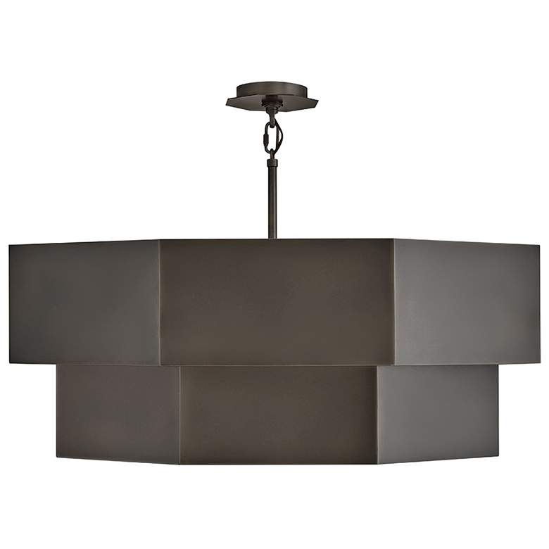 Image 6 Hinkley Interior Facet Medium Convertible Chandelier 38" Black Oxide more views