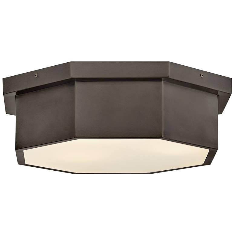 Image 1 Hinkley Interior Facet Medium Flush Mount 17.5" Black Oxide