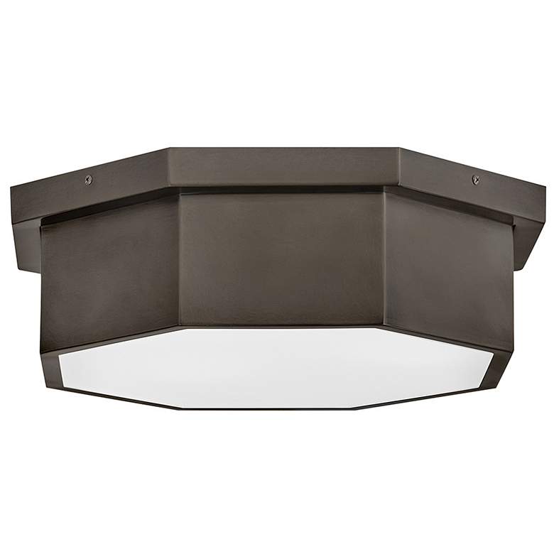 Image 2 Hinkley Interior Facet Medium Flush Mount 17.5" Black Oxide more views