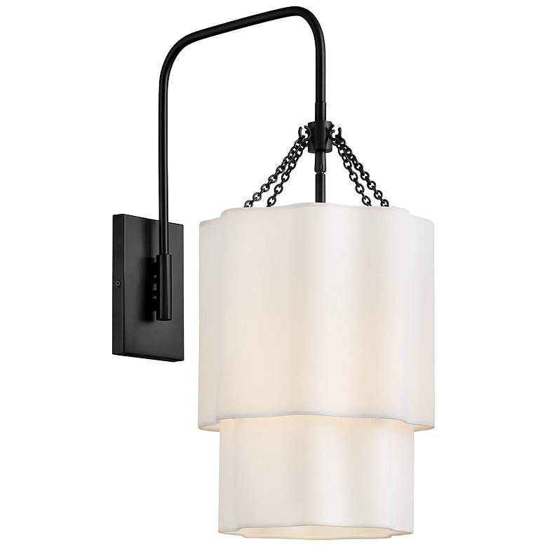 Image 1 Hinkley Interior Gwen Large Single Light Sconce 11.5" Black
