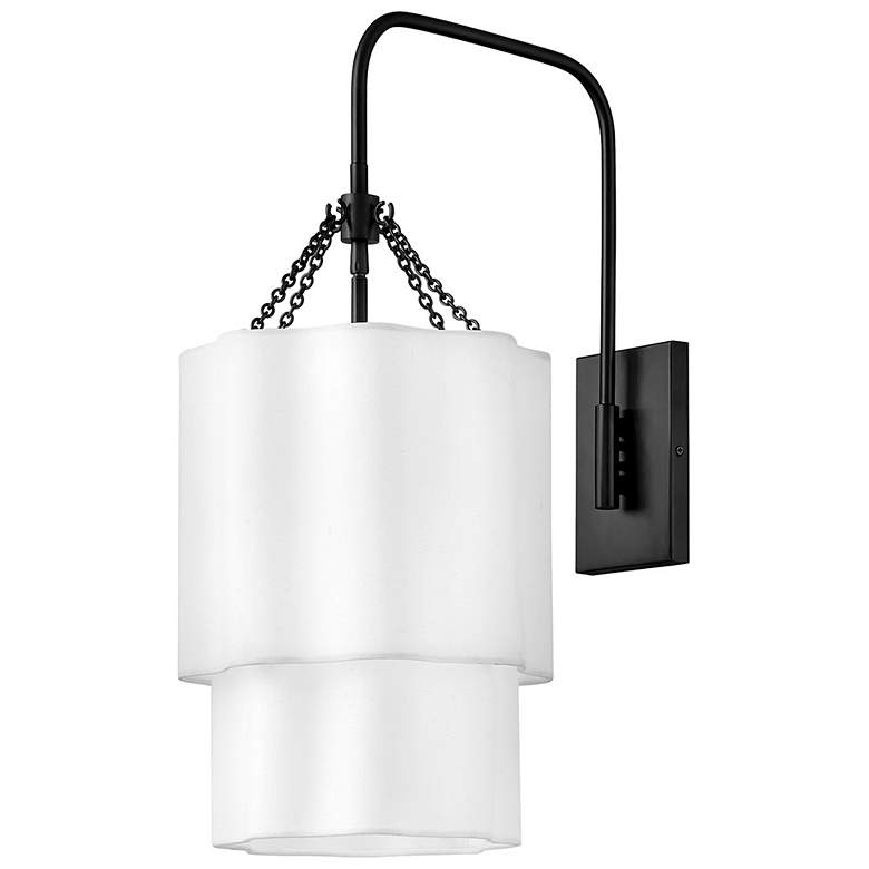 Image 2 Hinkley Interior Gwen Large Single Light Sconce 11.5" Black more views