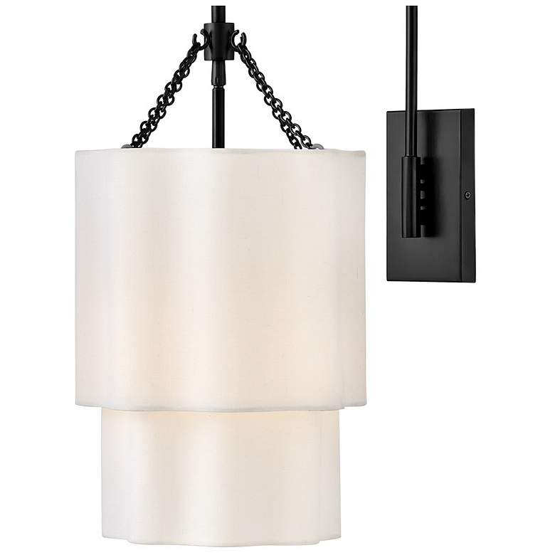 Image 5 Hinkley Interior Gwen Large Single Light Sconce 11.5" Black more views