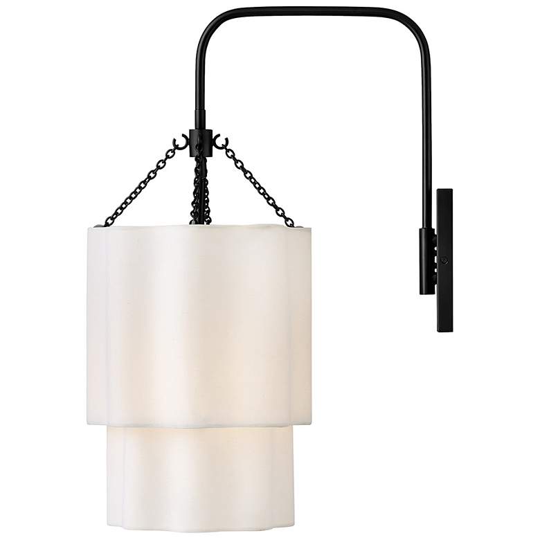 Image 6 Hinkley Interior Gwen Large Single Light Sconce 11.5" Black more views