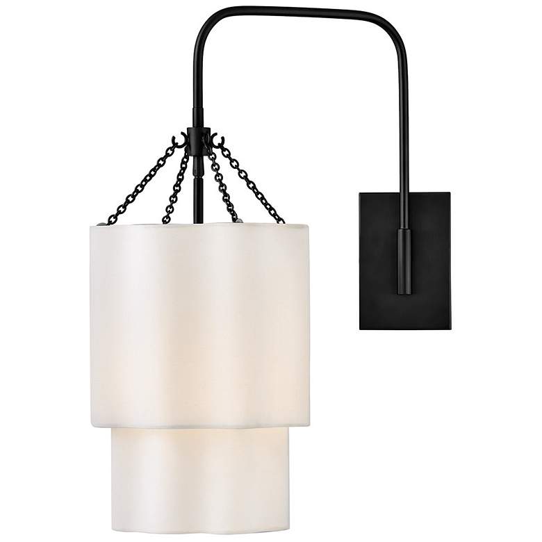 Image 7 Hinkley Interior Gwen Large Single Light Sconce 11.5" Black more views