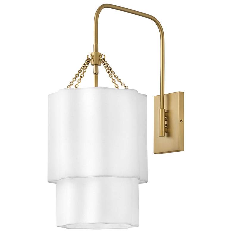 Image 2 Hinkley Interior Gwen Large Single Light Sconce 11.5" Lacquered Brass more views