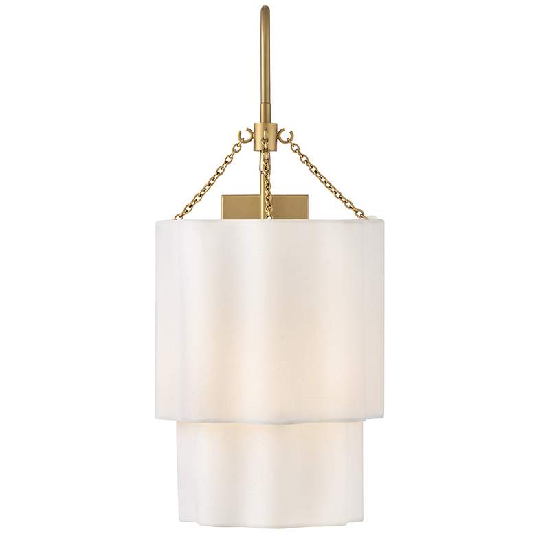 Image 4 Hinkley Interior Gwen Large Single Light Sconce 11.5" Lacquered Brass more views