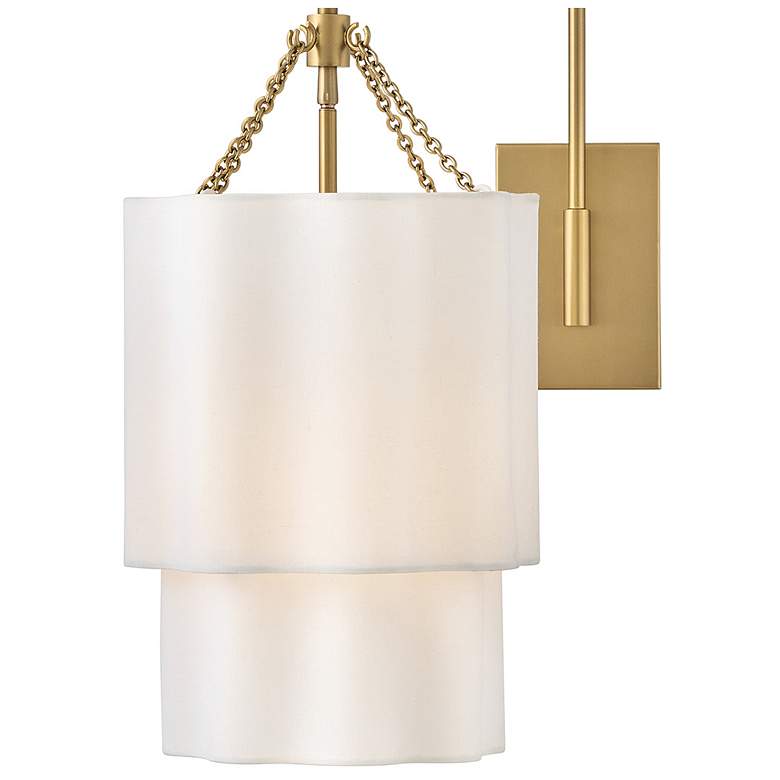 Image 5 Hinkley Interior Gwen Large Single Light Sconce 11.5" Lacquered Brass more views