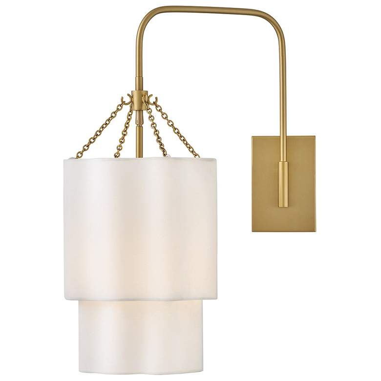 Image 7 Hinkley Interior Gwen Large Single Light Sconce 11.5" Lacquered Brass more views
