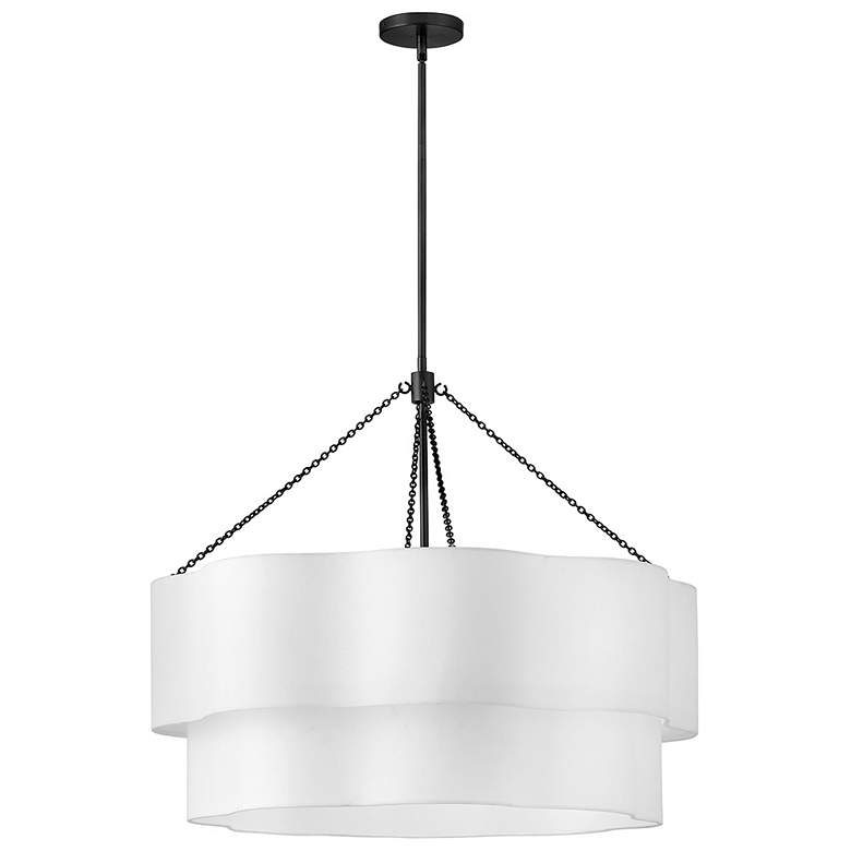 Image 2 Hinkley Interior Gwen Medium Drum Chandelier 32" Black more views