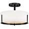 Hinkley Interior Halle Medium Semi Flush Mount 14.5" Black