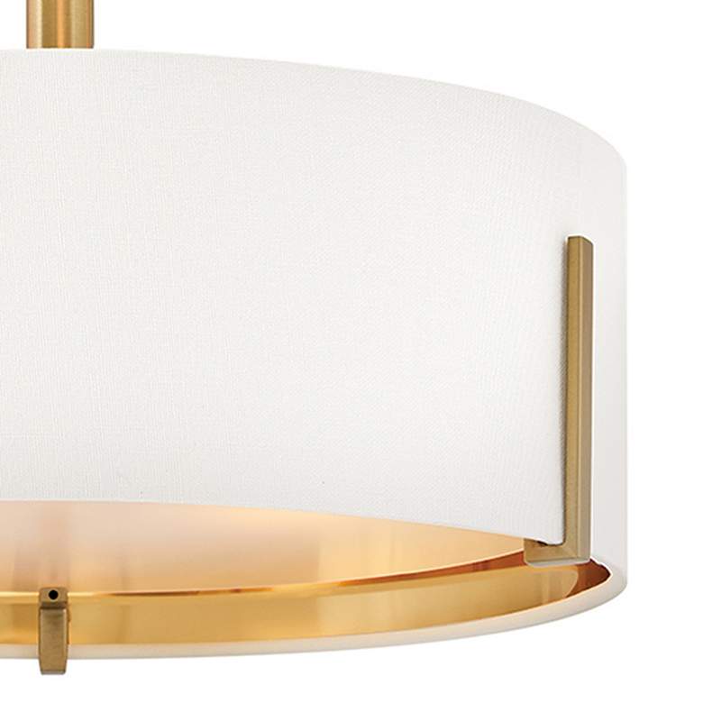 Image 2 Hinkley Interior Halle Medium Semi Flush Mount 14.5" Lacquered Brass more views