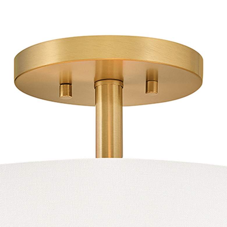 Image 3 Hinkley Interior Halle Medium Semi Flush Mount 14.5" Lacquered Brass more views
