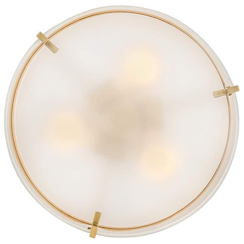 Image 7 Hinkley Interior Halle Medium Semi Flush Mount 14.5" Lacquered Brass more views