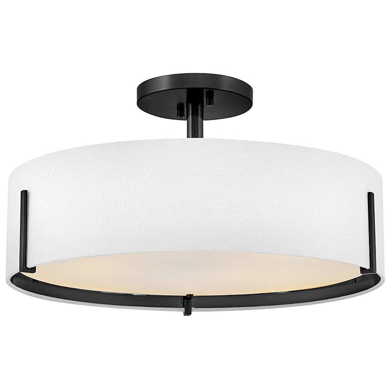 Image 1 Hinkley Interior Halle Medium Semi Flush Mount 19.5" Black