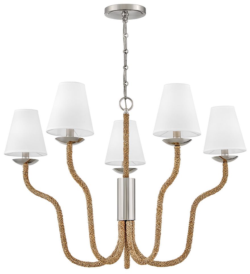 Image 5 Hinkley Interior Harwich Medium Chandelier 36" Polished Nickel more views