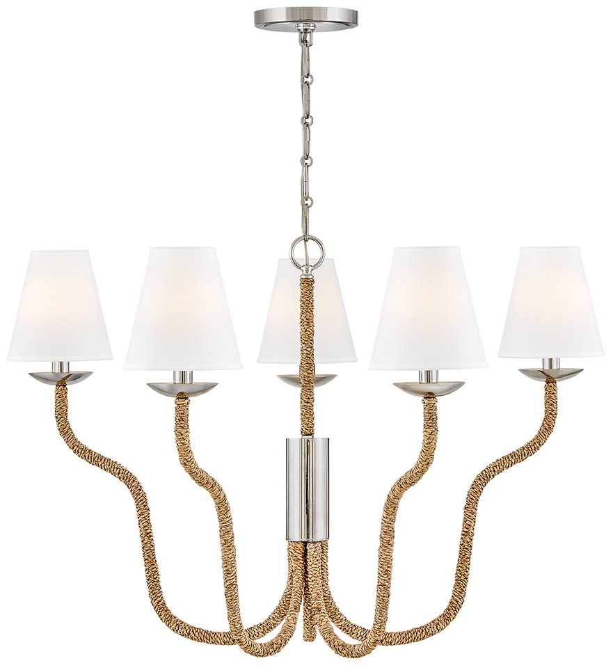 Image 7 Hinkley Interior Harwich Medium Chandelier 36" Polished Nickel more views