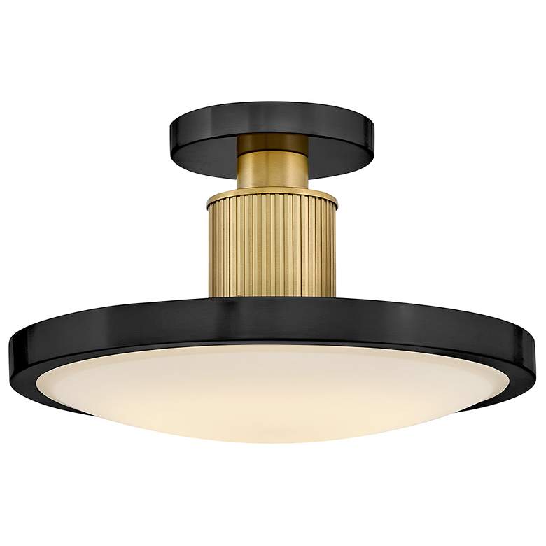 Image 1 Hinkley Interior Kieran Medium Semi Flush Mount 14.25" Black