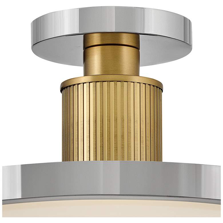 Image 3 Hinkley Interior Kieran Medium Semi Flush Mount 14.25" Polished Nickel more views