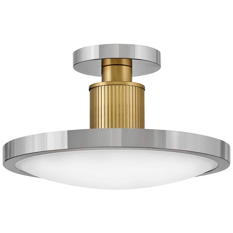 Image 6 Hinkley Interior Kieran Medium Semi Flush Mount 14.25" Polished Nickel more views