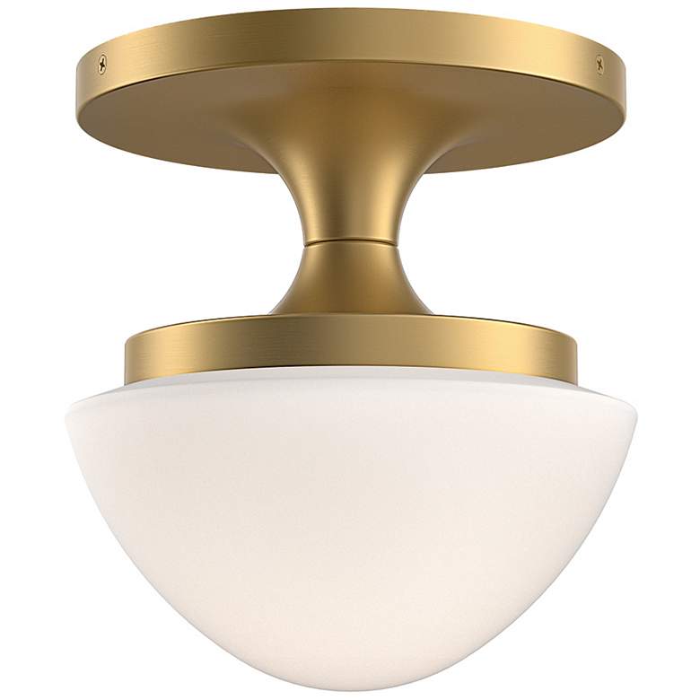 Image 1 Hinkley Interior Knox Extra Small Semi Flush Mount 8" Lacquered Brass