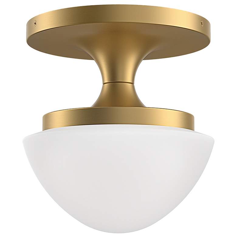 Image 2 Hinkley Interior Knox Extra Small Semi Flush Mount 8" Lacquered Brass more views