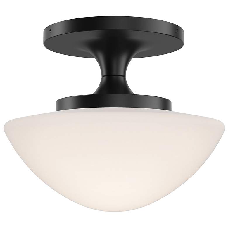 Image 1 Hinkley Interior Knox Small Semi Flush Mount 12" Black