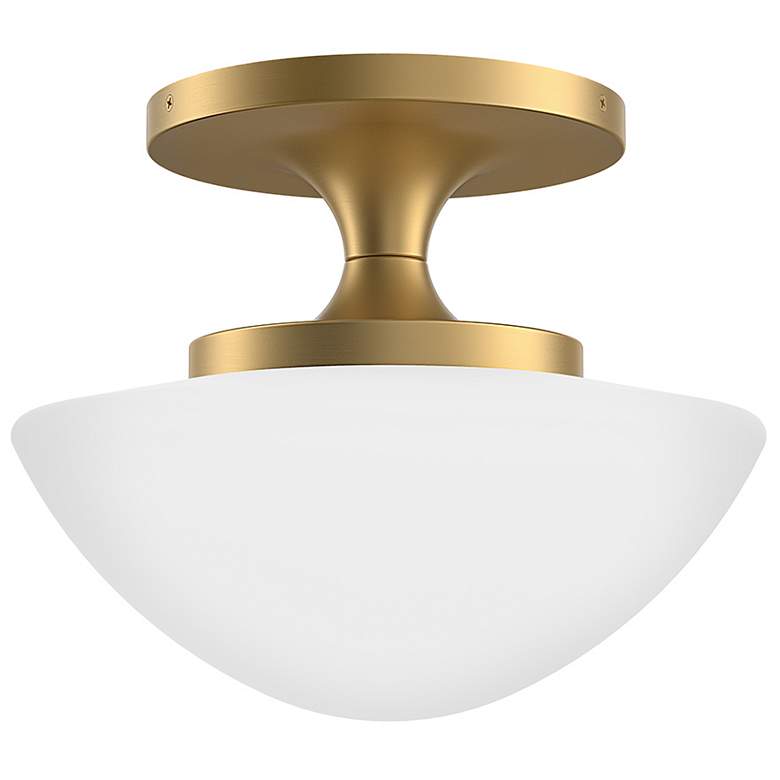 Image 2 Hinkley Interior Knox Small Semi Flush Mount 12" Lacquered Brass more views