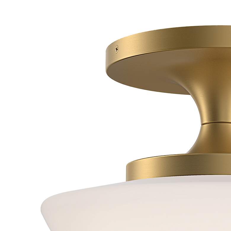 Image 3 Hinkley Interior Knox Small Semi Flush Mount 12" Lacquered Brass more views